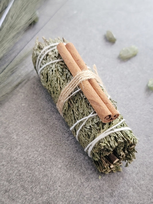 Cedar Sage Stick with Cinnamon, Smudge Sticks