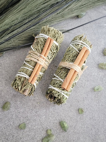 Cedar Sage Stick with Cinnamon, Smudge Sticks